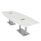 Skutchi Designs 45 in W, 120 in L, 29 in H, Engineered Wood Top, White HAR-BOT-46X119-DOU-ELEC-WHITECYPRESS - alternate 1